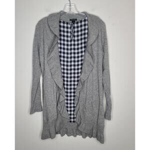 Only Mine wool cashmere ruffled long sleeve cardigan sweater - XS